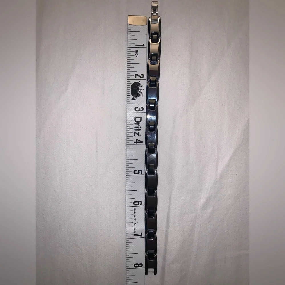 Stainless steel and Ceramic Men’s Bracelet - Picture 4 of 6